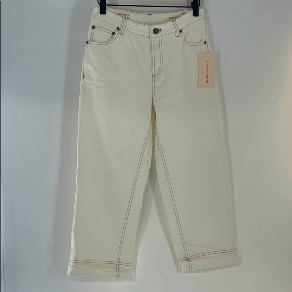 Vince Camuto Denim - Vince Camuto White Cropped Wide Leg Pants Jeans Size 26/2 NWT